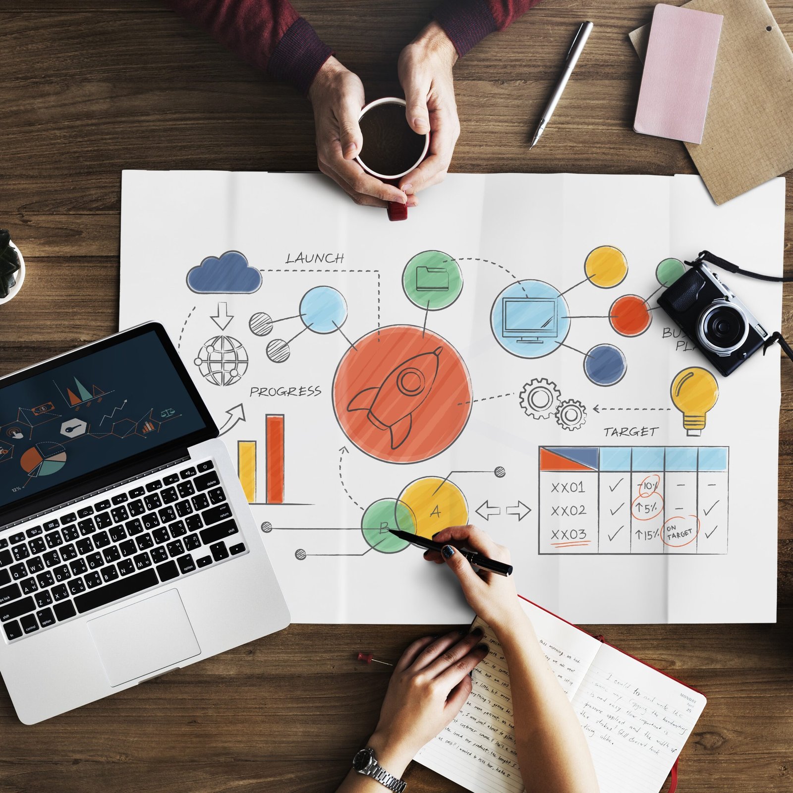 map lying on wooden table
